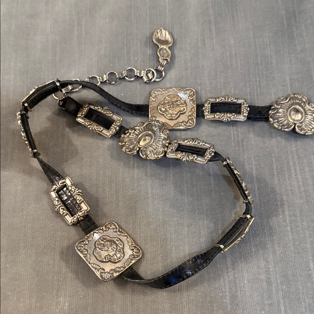 Brighton Silver and Black Decorative Belt